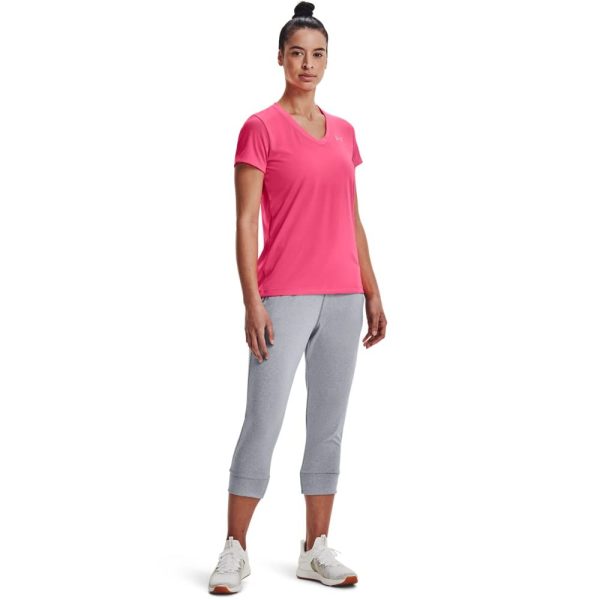 Womens Tech V-Neck Twist Short-Sleeve T-Shirt