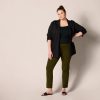 Women's Slim-Fit Half Sleeve Square Neck T-Shirt