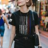 4th of July Shirts Women American Flag Patriotic Shirts USA Star Stripes Graphic T Shirt Short Sleeve Summer Tees